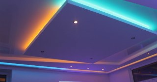 Натяжной потолок с подсветкой Красноуфимск, цена от 2108 руб.